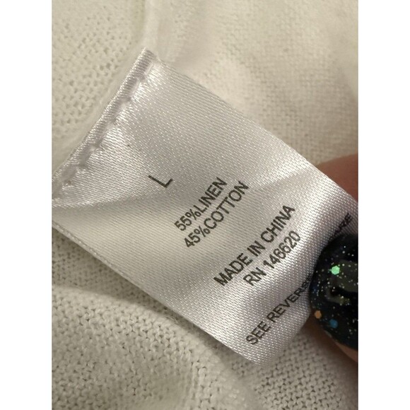 Unwine Dog Sweater Dachshund Women’s Large White Pink Linen Blend - Picture 9 of 9